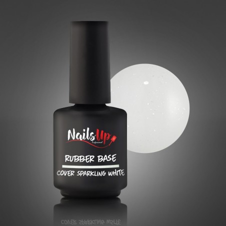 Rubber Base Nailsup - Cover Sparkling White 13 ml