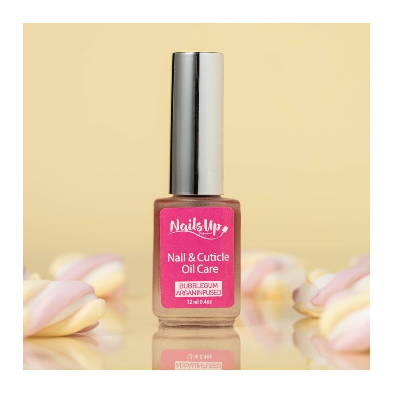 Nagelhautöl 12 ml, NailsUp, Bubblegum with Argan Oil Nagelhautöl 12 ml, NailsUp, Bubblegum with Argan Oil
