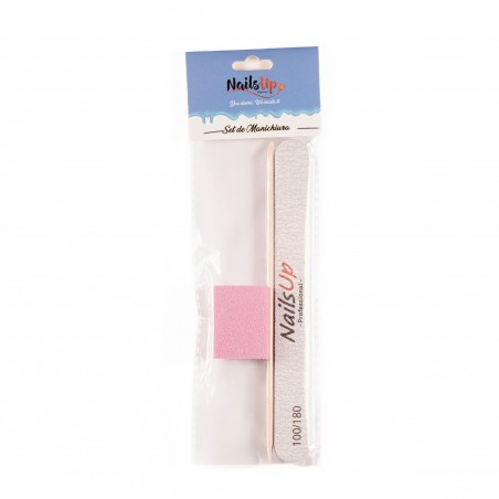Kit NailsUp Buffer, Feile 100/180, Nagelhautklopfer