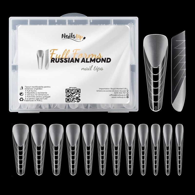 Dual tips NailsUp Full Cover Russian Almond 120 Stücke Dual tips NailsUp Full Cover Russian Almond 120 Stücke