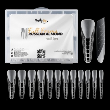 Dual tips NailsUp Full Cover Russian Almond 120 Stücke