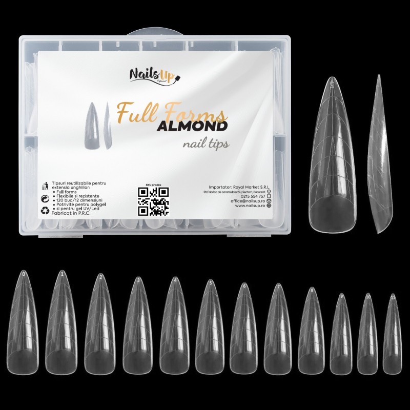 Dual tips NailsUp - Full Forms Almond - 120 Stücke Dual tips NailsUp - Full Forms Almond - 120 Stücke