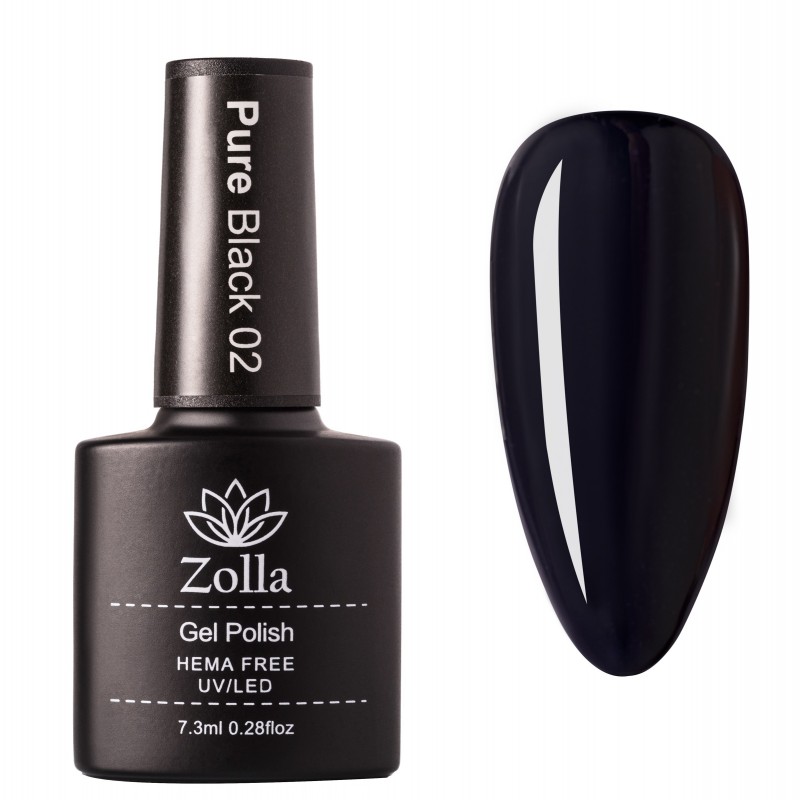 Shellac Zolla 02 - Pure Black Hema Free  - 7.3ml
