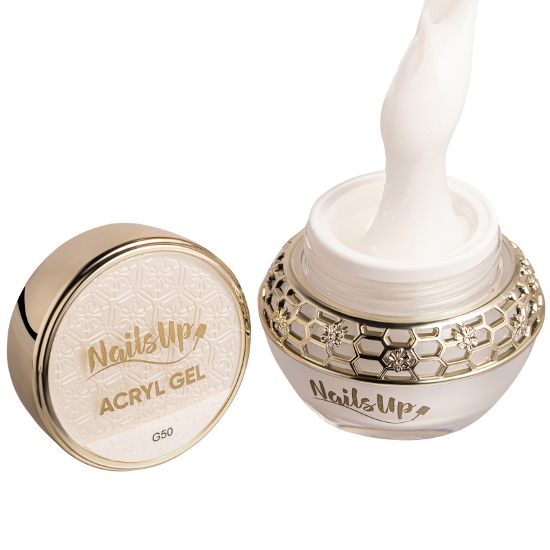 AcrylGel NailsUp - G50 Milky White Glimmer 30g AcrylGel NailsUp - G50 Milky White Glimmer 30g