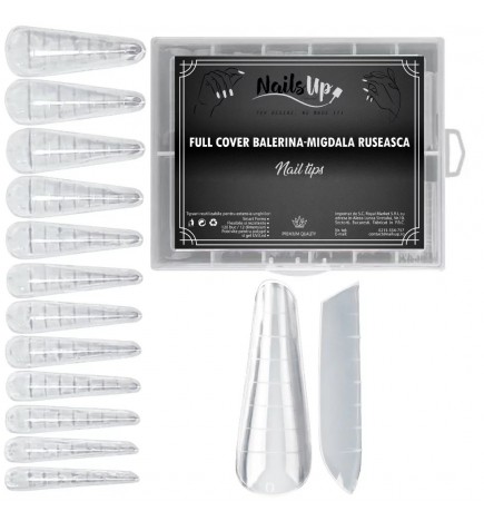 Dual  Tips NailsUp Full Cover Balerina-Russian Mandel