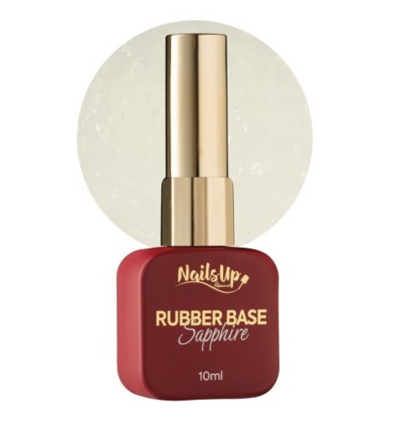 Rubber base NailsUp Sapphire Flakes 1 10ml