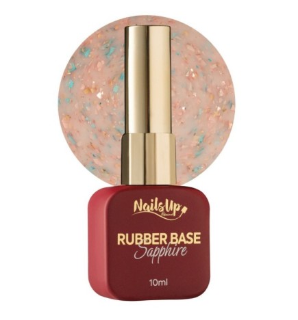 Rubber base NailsUp Sapphire Flakes  10 10ml