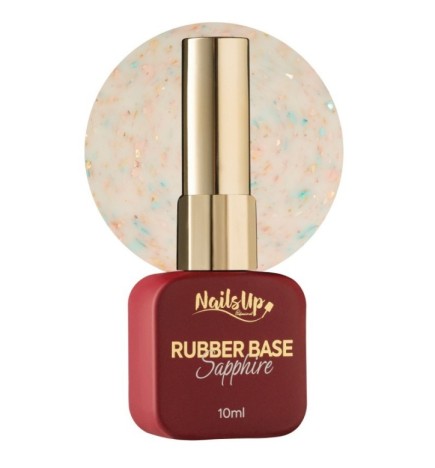 Rubber base NailsUp Sapphire Flakes 12 10 ml