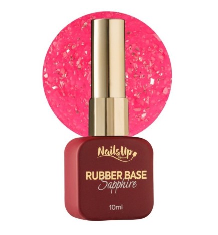 Rubber base NailsUp Sapphire Flakes 14 10 ml