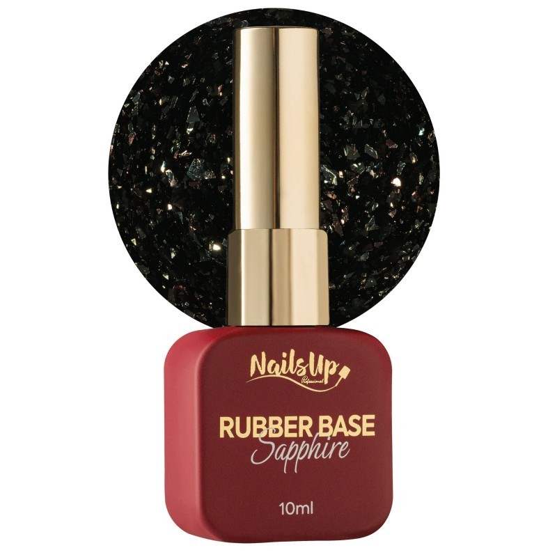 Rubber base NailsUp Sapphire Flakes 15 10 ml Rubber base NailsUp Sapphire Flakes 15 10 ml