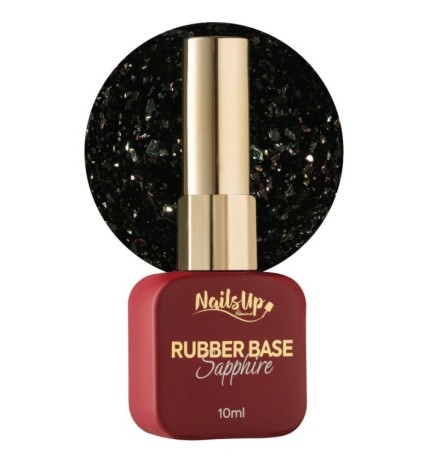 Rubber base NailsUp Sapphire Flakes 15 10 ml
