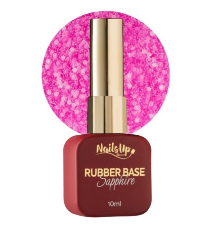 Rubber base NailsUp Sapphire Flakes 19 10ml