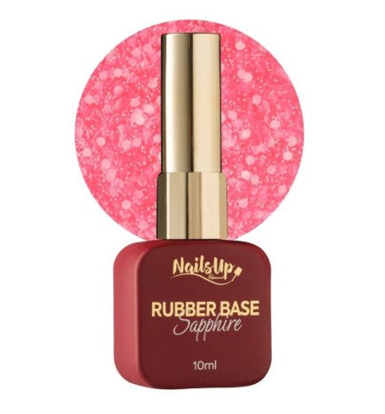 Rubber base NailsUp Sapphire Flakes  20 10ml