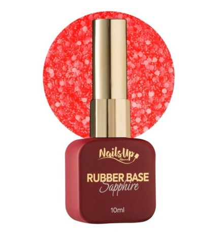 Rubber base NailsUp Sapphire Flakes  21 10ml
