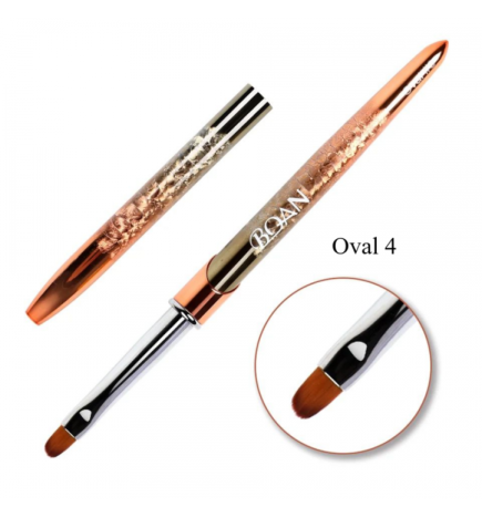 Gel Pinsel NailsUp Gold Oval NR.4