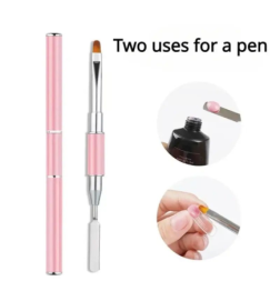 Pensula dubla polygel NailsUp Pink