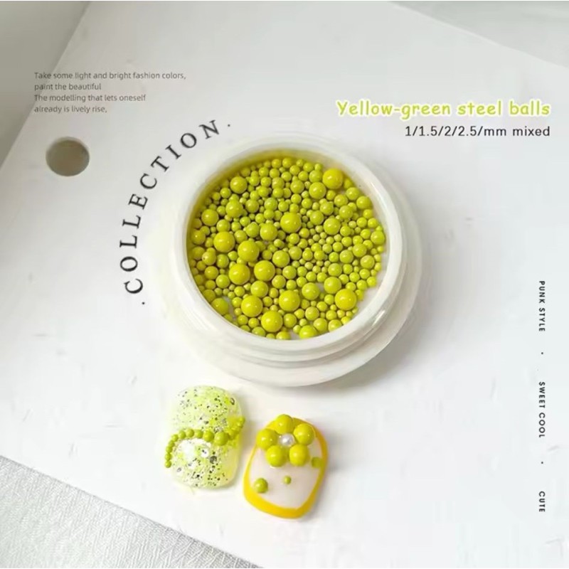 Nageldekoration Bubble Yellow 01