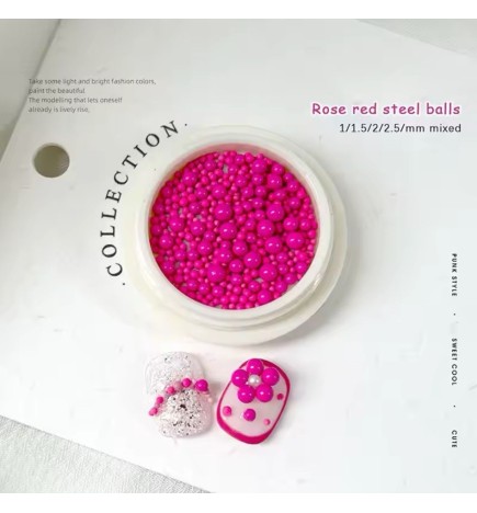 Bubble Nailart Dekoration – Fuchsia 02