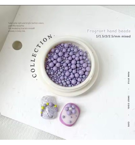 Nageldekoration Bubble Purple 03