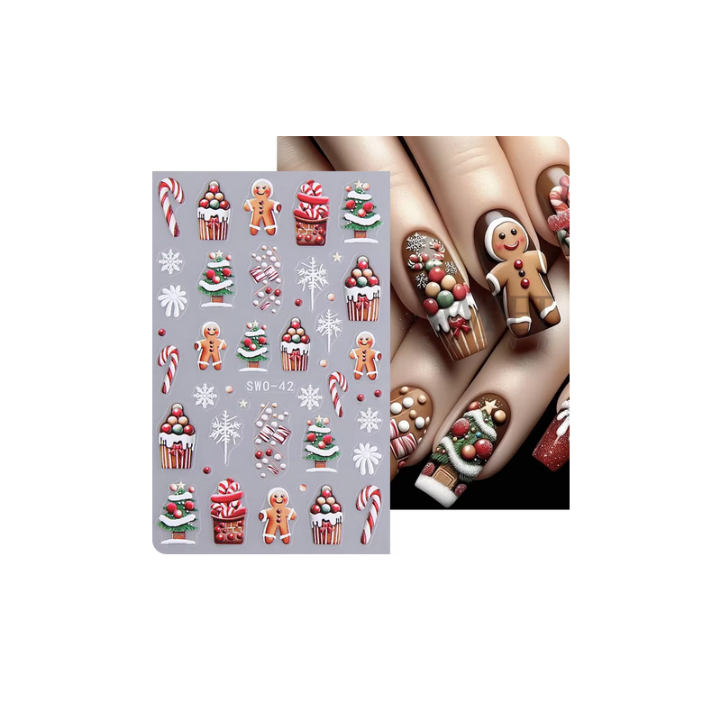 Weihnachtliche Nail Art Nagelsticker – SWO-42