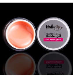 Builder Gel Nailsup Soft Peach Glitter 15g