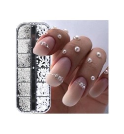 Nailart Dekoration – Silberne Perlen und Caviar