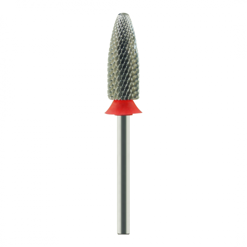 NailsUp Fräsaufsatz aus Hartmetall – konisch, Rot, 60 mm – für Gelentfernung